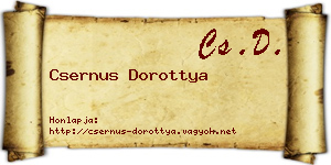 Csernus Dorottya névjegykártya